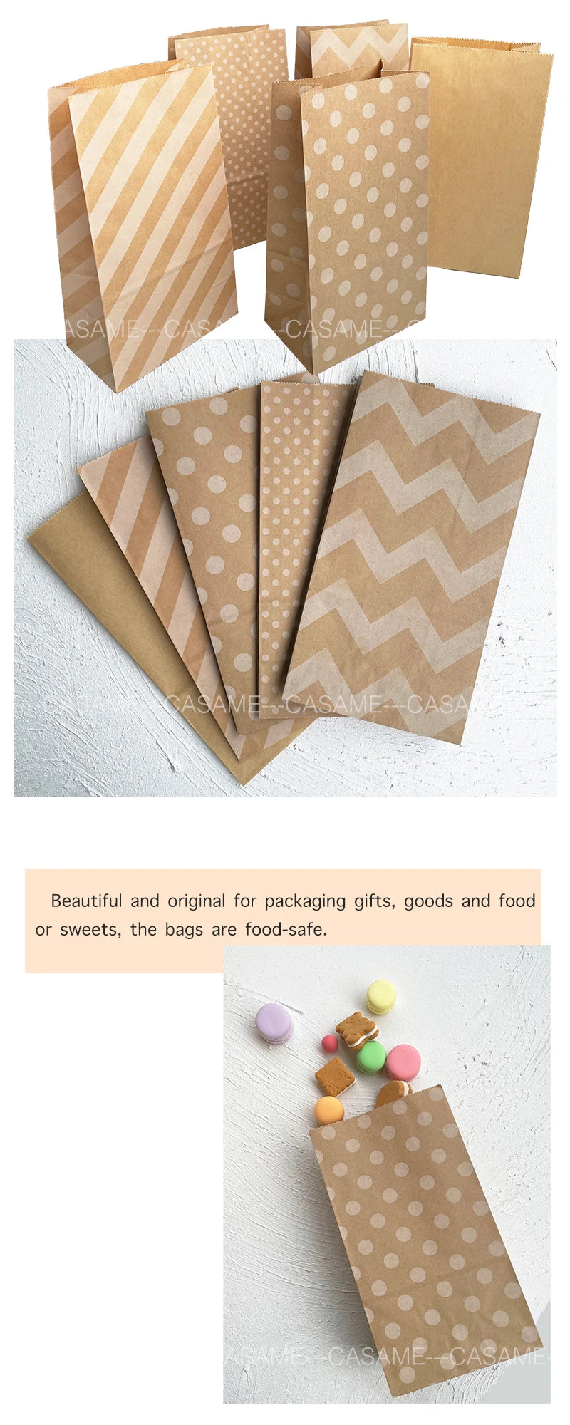 10 pcs Colored Paper Bags Party Favor Bags Goodie Bags Colorful Rainbow Gift Bags Treat Goody Bags for Christmas Birthday
