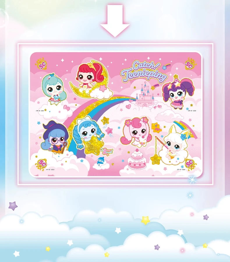 Kawaii Catch Teenieping  Teenieping Collection Card Mysterious Box Classic Tr Card Blind Box Colored Christmas Gift For Kids Toy