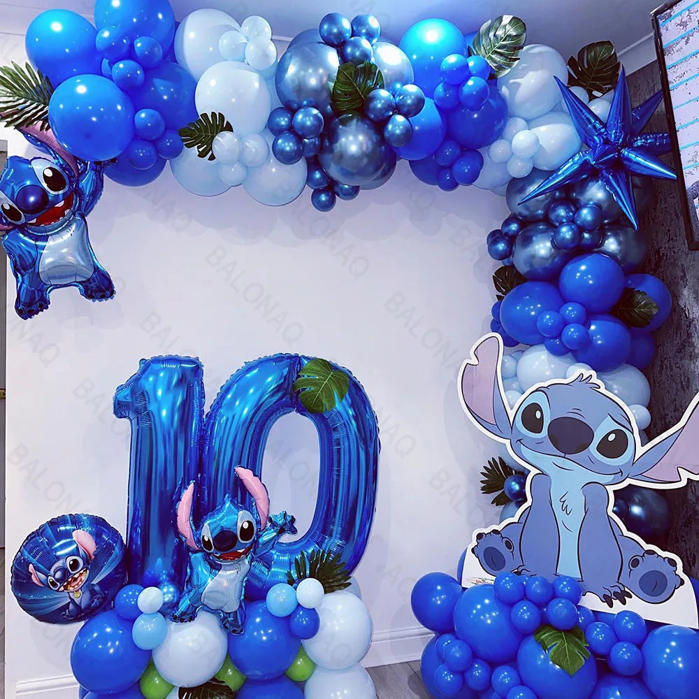 1set Lilo Stitch Arch Kit Garland Foil Helium Balloon Baby Shower Birthday Theme Party Decorations Inflatable Toys Air Globos