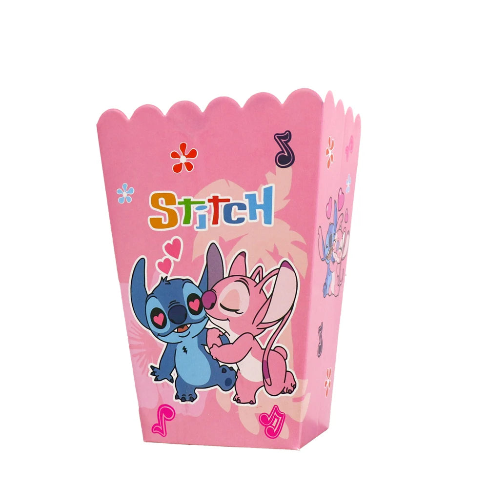 Pink Lilo & Stitch Angel Birthday Party Supply Disposable Tableware Paper Cups Plate Girls birthday party Baby Shower Decoration