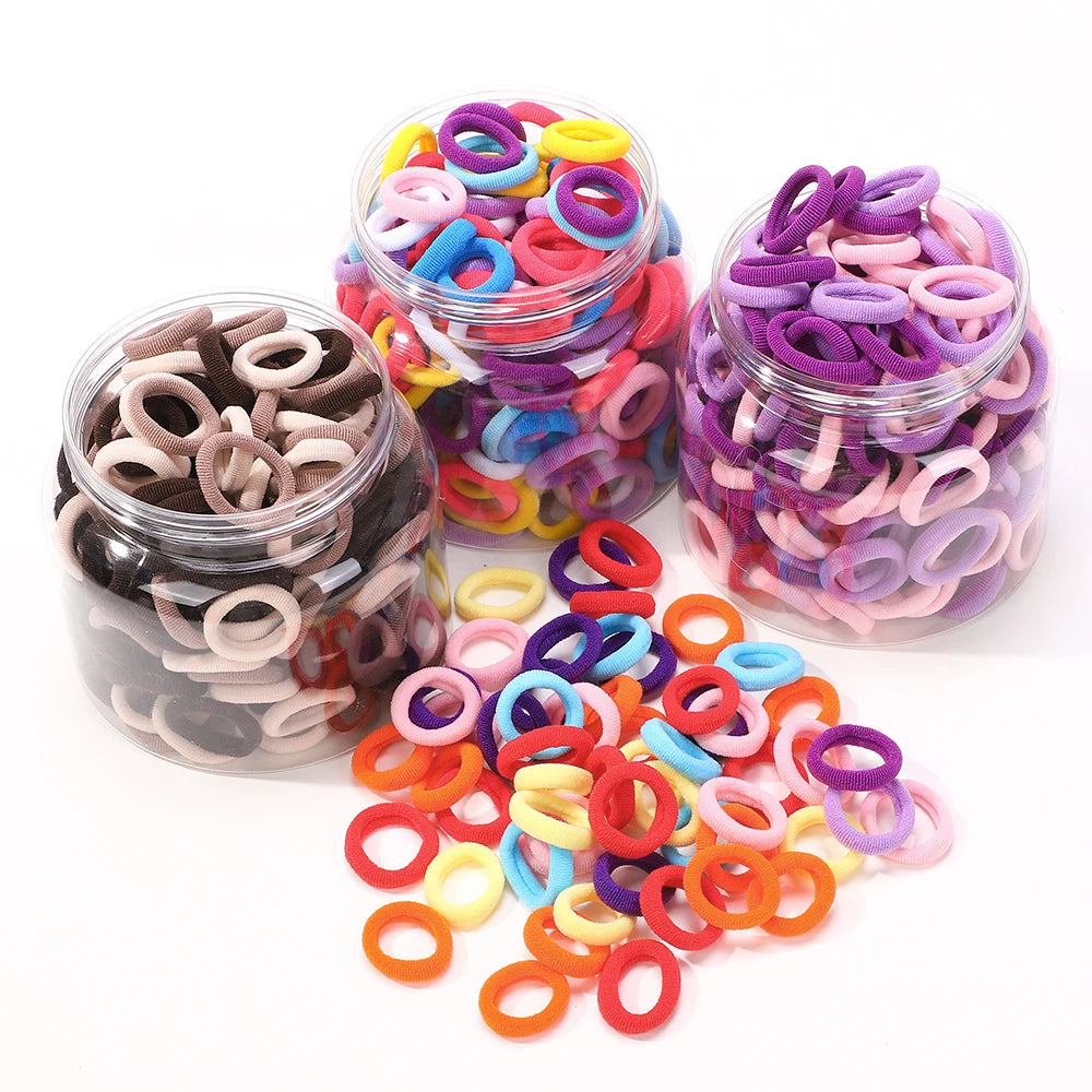50/100/300pcs Kids Elastic Hair Bands Girls Sweets Scrunchie Rubber Band for Children Hair Ties Headband Baby Hair Accessories
