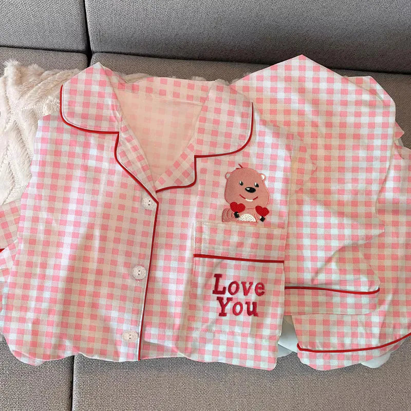 New Anime Sanrio Short Pajamas Hello Kitty Kuromi Kawaii Cartoon Loose Sleepwear Pajamas Sets Short Clothes Girl Birthday Gifts