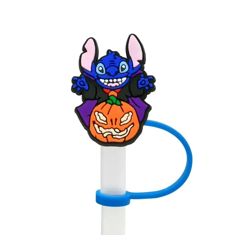 Hot Toys Stitch Straw Cover for Stanley Cup,Straw Topper Compatible with 30&40Oz Tumbler Handle,10mm/0.4in Silicone Straw Cover