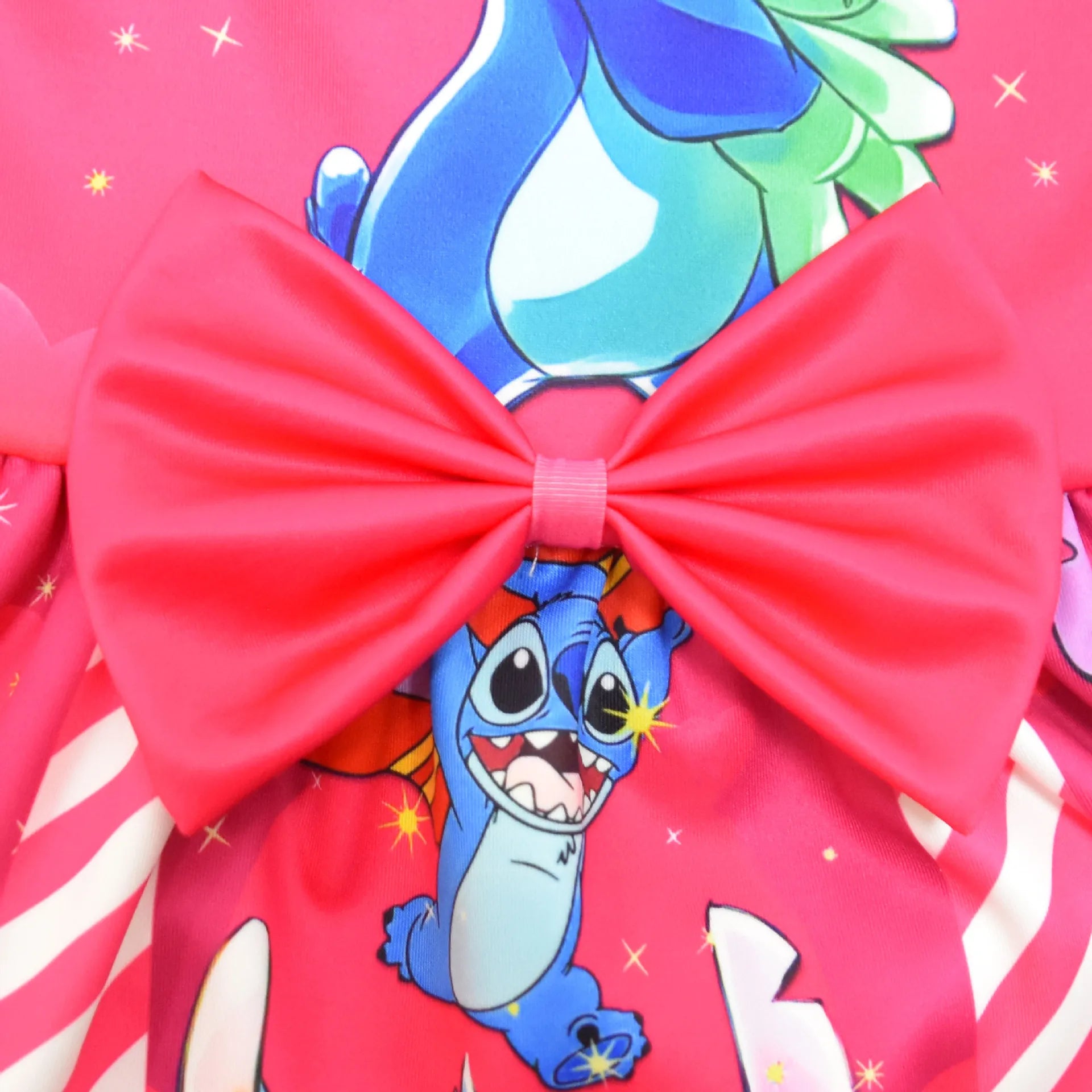 Lilo and Stitch Baby Girls Lilo Stitch Cosplay Princess Dress Kids Birthday Christmas Party Costume Summer Clothes Bow Sundress