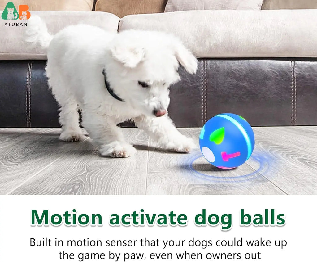 ATUBAN Interactive Dog Toys Ball-Fun Moving Dog Toys to Keep Them Busy Smart Automatic Active Rolling Ball for Dogs for Boredom