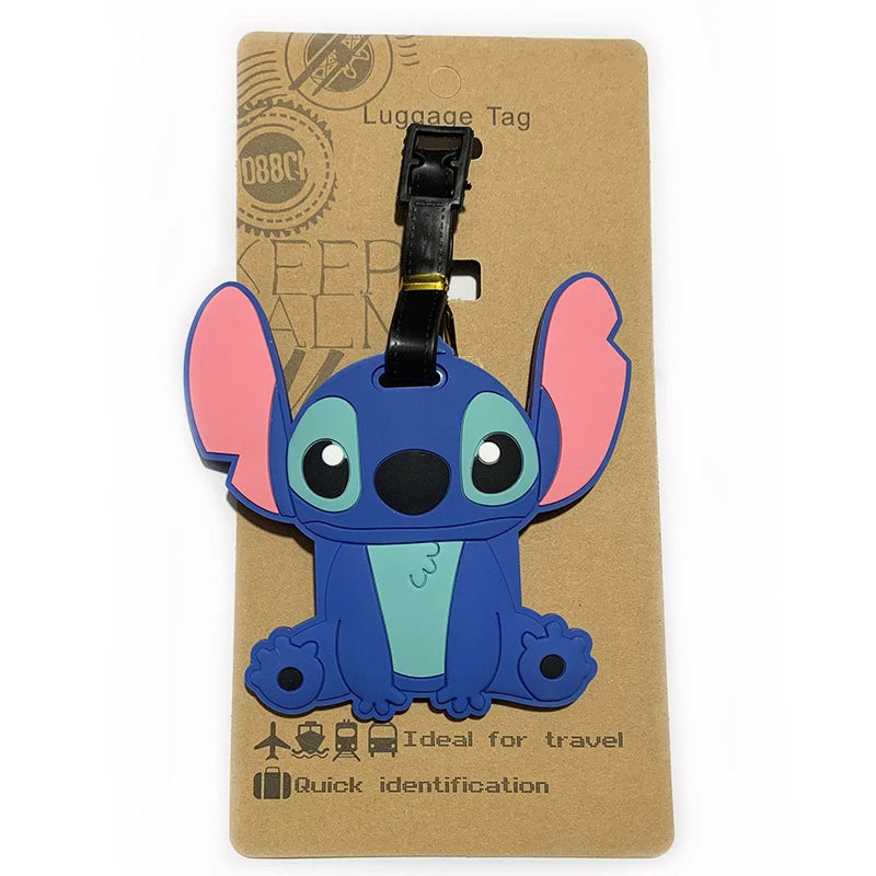 Don't mess with my stuff!Cartoon Stitch Luggage Tag Suitcase Name Address Label