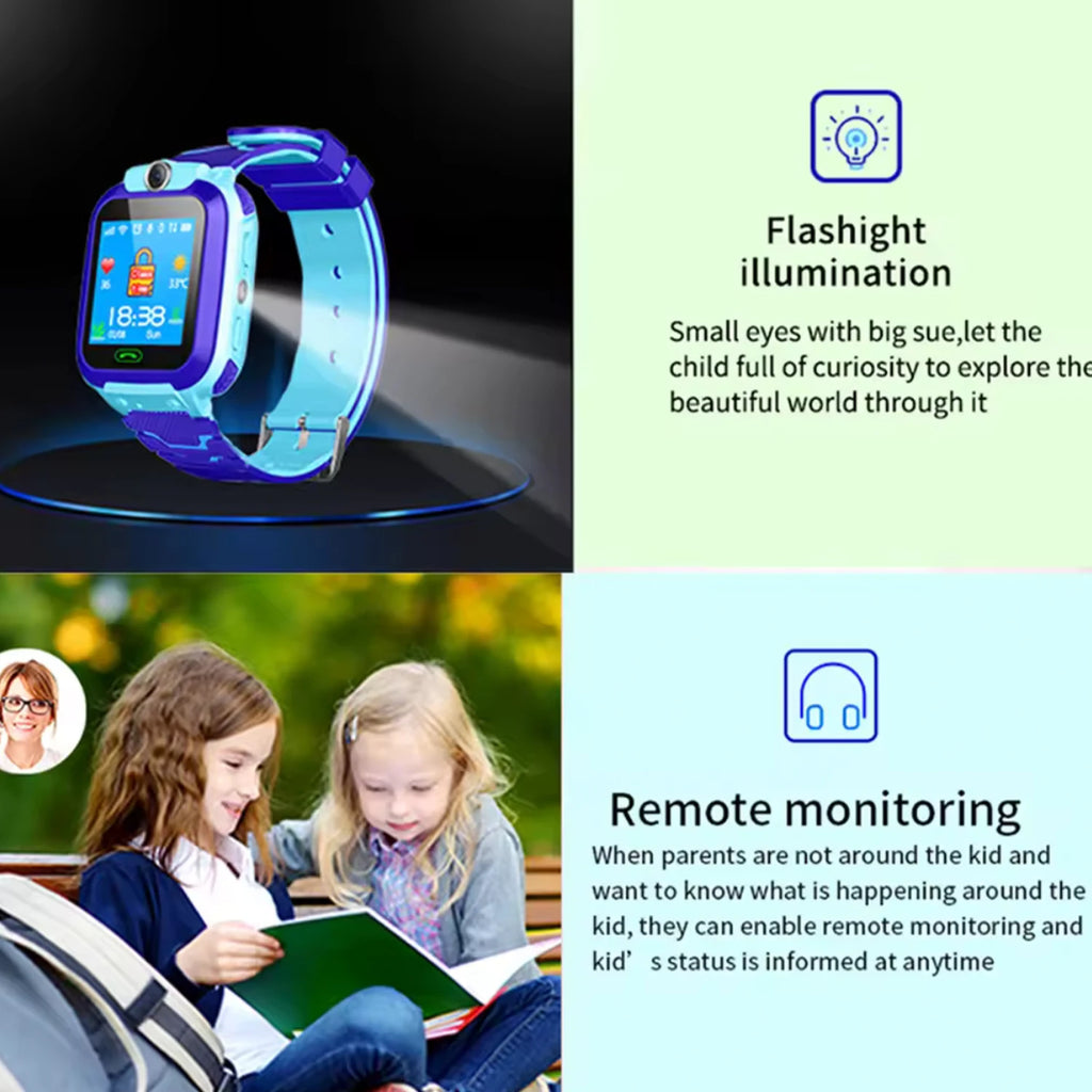 Kids Smart Watch SOS Antil-lost GPS Location Camera Sim Card Call IP67 Waterproof Smart Watch For Android Ios Kids Gift 2025New