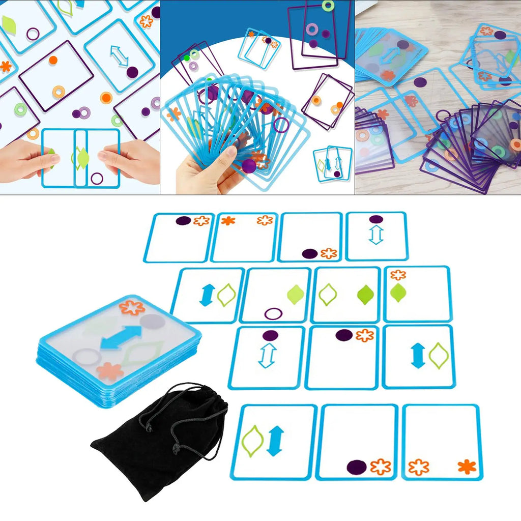 Montessori Toy Overlap Card Logic Game Logic Games Educational Toy Children toys Parent-Child Game Kids Birthday Gifts