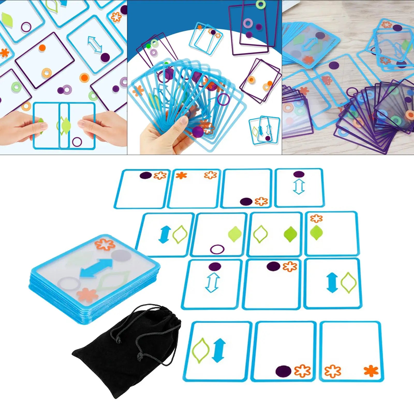 Montessori Toy Overlap Card Logic Game Logic Games Educational Toy Children toys Parent-Child Game Kids Birthday Gifts