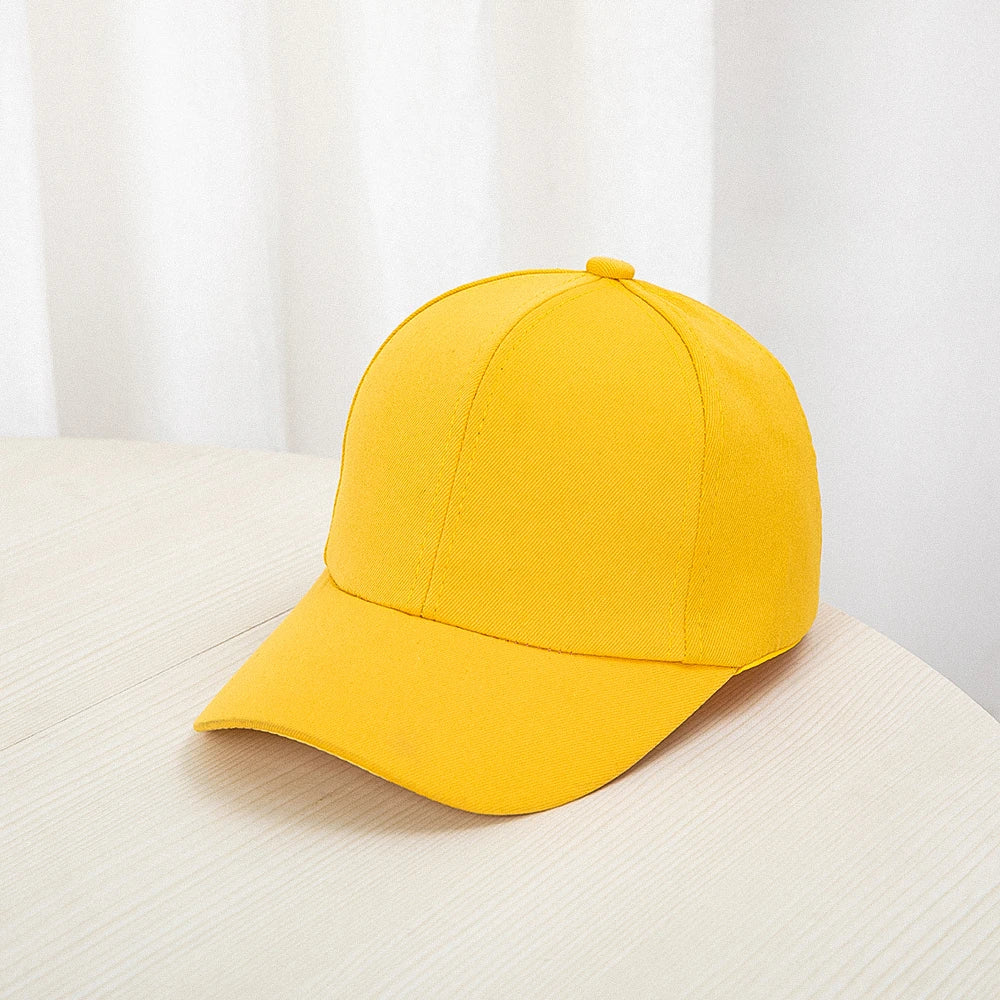 1pcs 2024 New   Fashion Candy Color Kids Baseball Cap  Sun Protection Adjustable Travel Children Baseball Cap