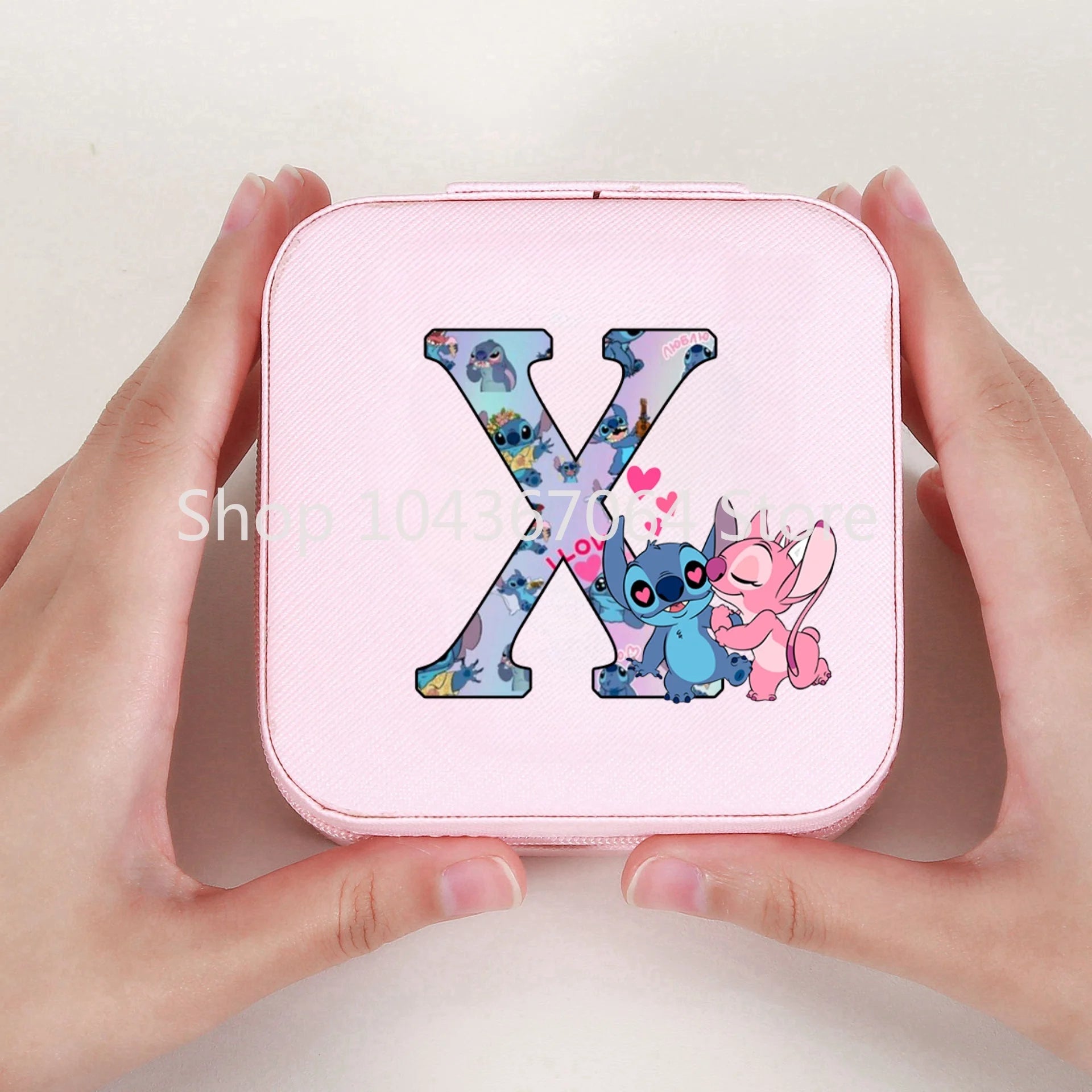 Portable Stitch Jewelry Box Organizer Storage Box Travel Jewelry Case Earrings Necklace Ring Stitch Jewelry Boxes Birthday Gifts