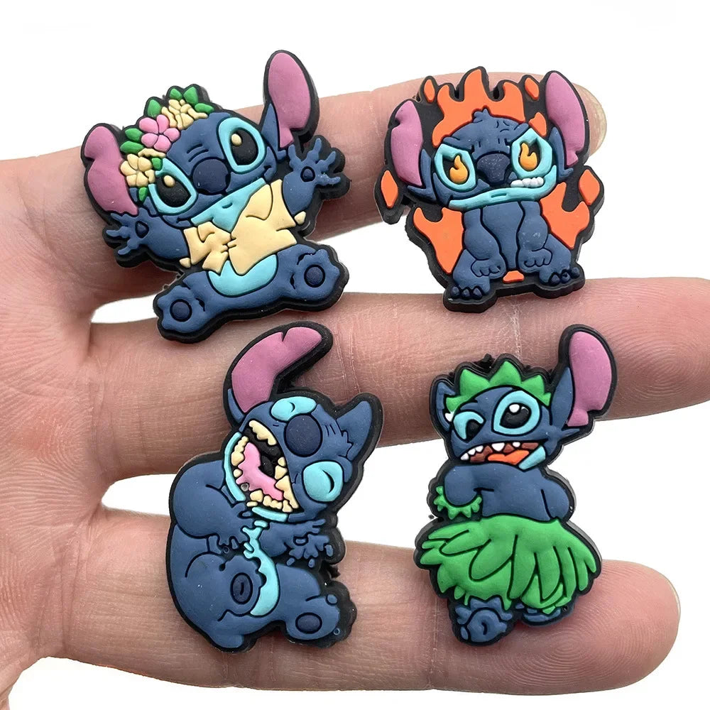 10pcs Lilo Stitch Series Shoe Charms for Crocs DIY Shoe Decorations Stitch Accessories Decorations Sandals Decorate Kids Gifts