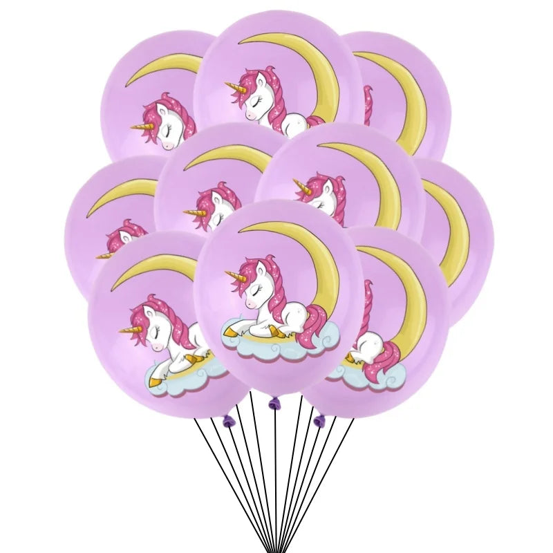 10/30Pcs Unicorn Party Balloons Birthday Baloon Unicorn Decoration Latex Balloon Birthday Party Decoration Balloons Kids