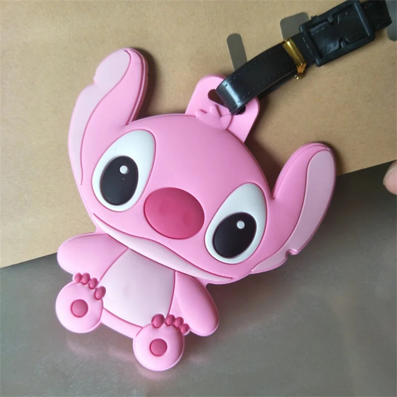 Don't mess with my stuff!Cartoon Stitch Luggage Tag Suitcase Name Address Label