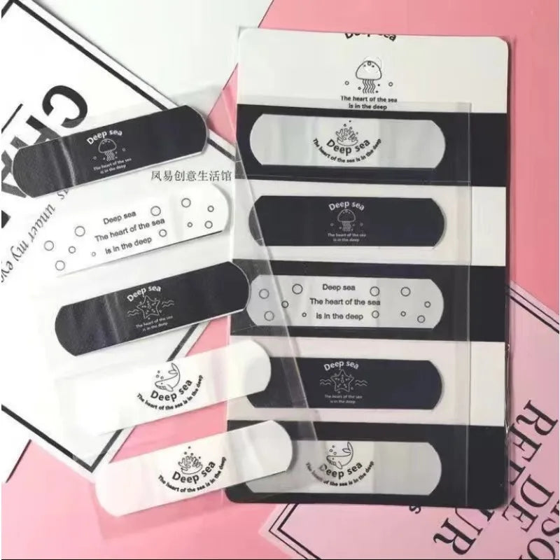 5pcs Cute Cartoon Waterproof Breathable Bandages for Girls Anti Blister Ins Style Adhesive Wound Care Plasters Baby Bandage