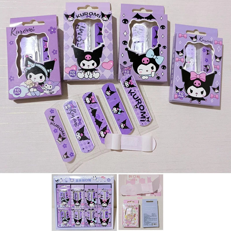 24Pcs Sanrio Cartoon Band Aid Waterproof Breathable Hemostasis Adhesive Bandages First Care Cuts Scratches Band-Aids For Kids