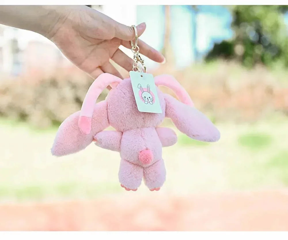 Kawaii Stitch Plush Keychain Toy Lovely Lilo & Stitch Doll Angel Plushies Cute Stuffed Bag Pendant Girls Birthday Gift