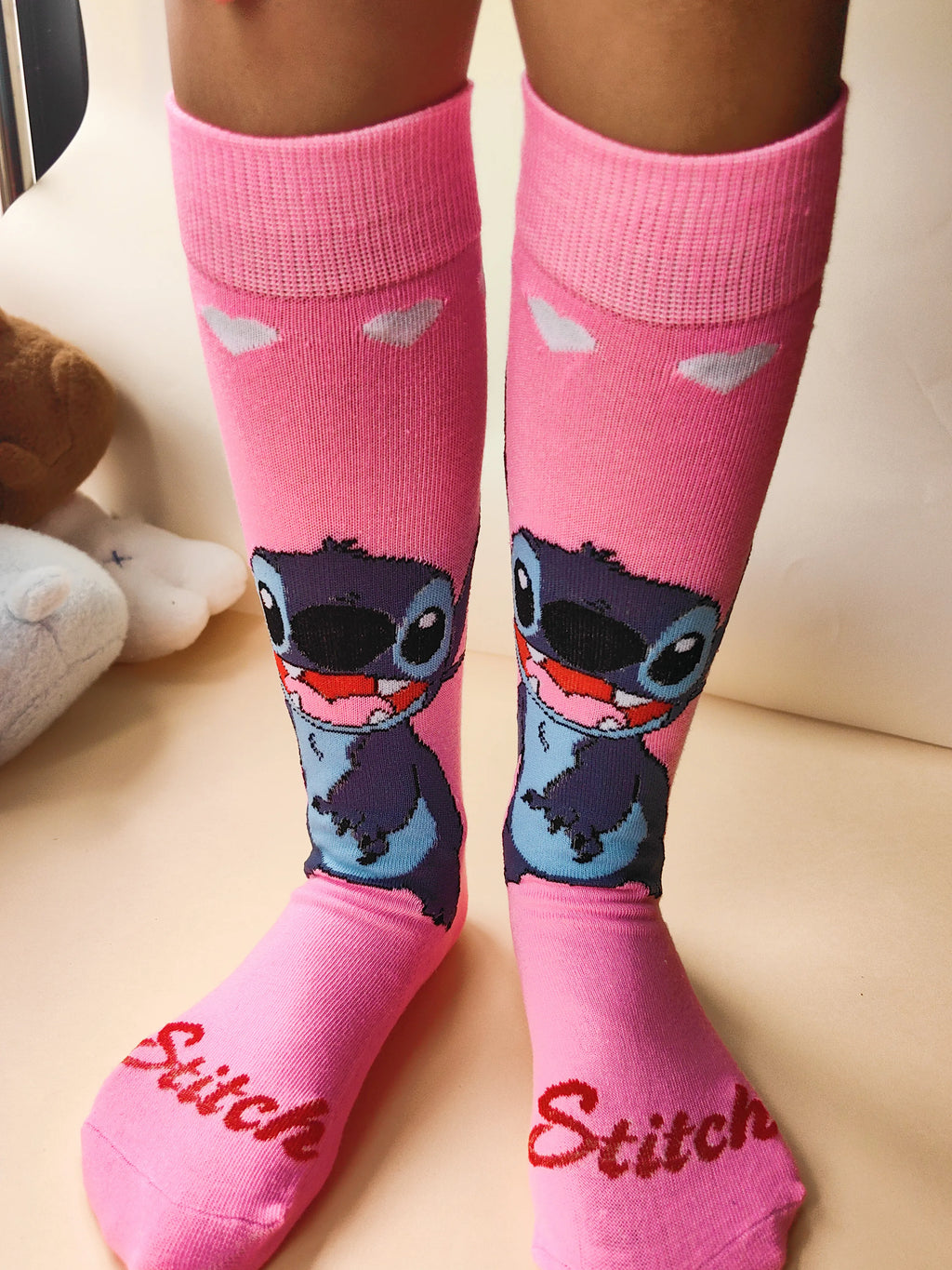 Diseny Stitch Cartoon Long Woman Socks Stitch Kawaii Men Socks Creative Skateboard socks Fashion knee-high Socks Size 37-45