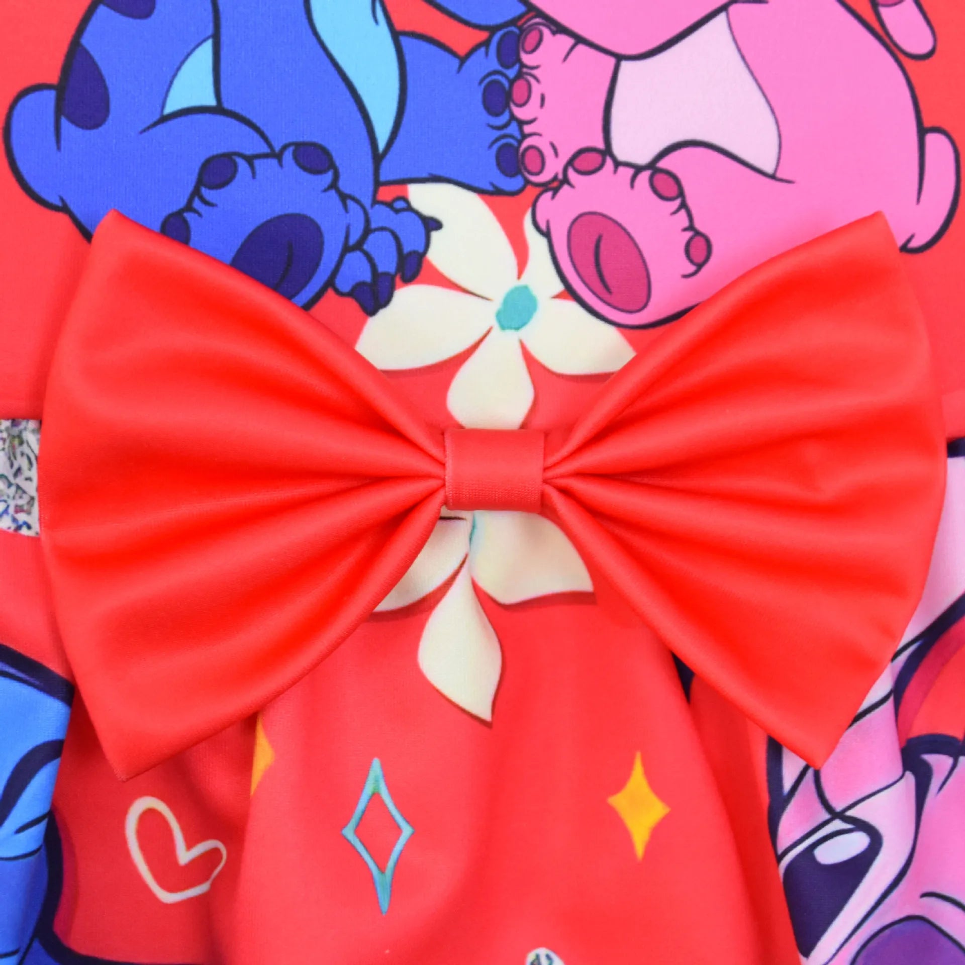 Lilo and Stitch Baby Girls Lilo Stitch Cosplay Princess Dress Kids Birthday Christmas Party Costume Summer Clothes Bow Sundress
