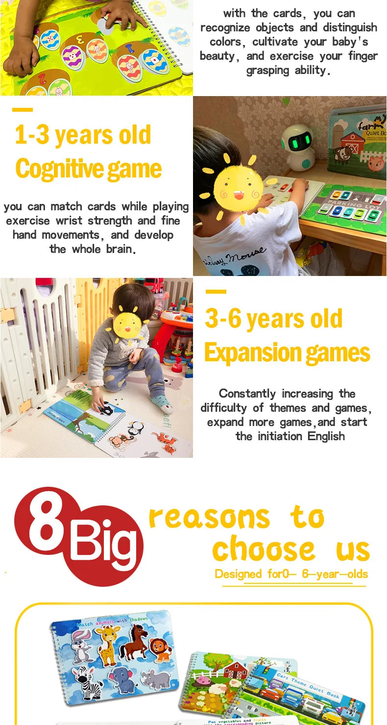 Montessori Busy Book For Kids 2 3 4 Years Preschool Kids Learning Toys Toddlers Activity Book Montessori Baby Toys Book
