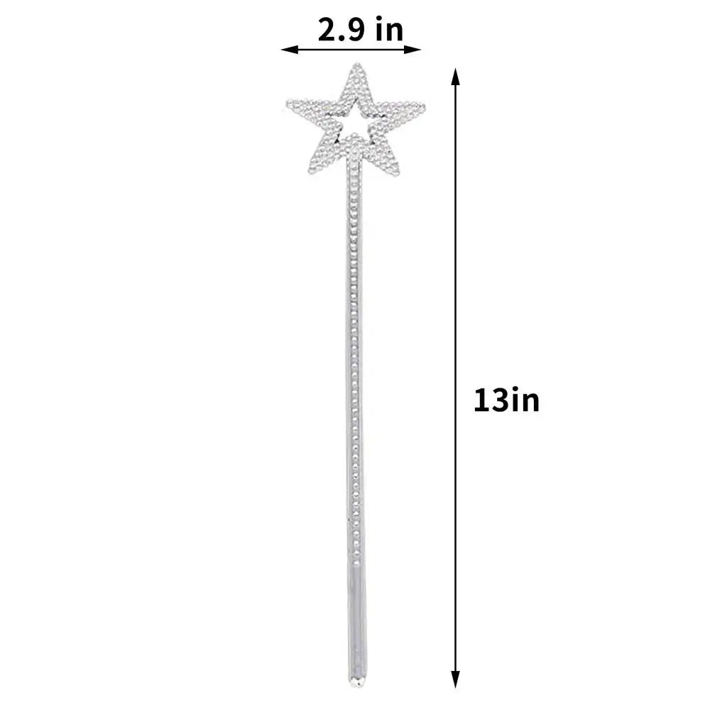1pc Magic Wand For Kids Golden Silver Star Wand Fairy Princess Angel Wand Sticks For Girls Costume Birthday Party Wedding