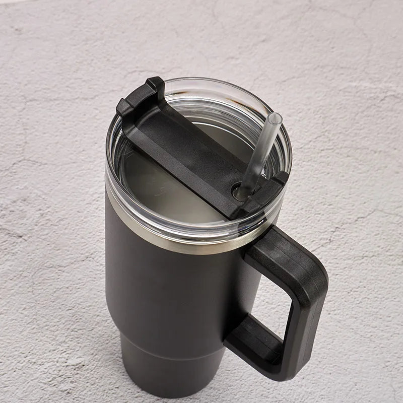 Thermal Coffee Lilo & Stitch Cups with Straw Stainless Steel Vacuum Insulated Tumbler 40oz Thermal Iced Travel Cup for Outdoor