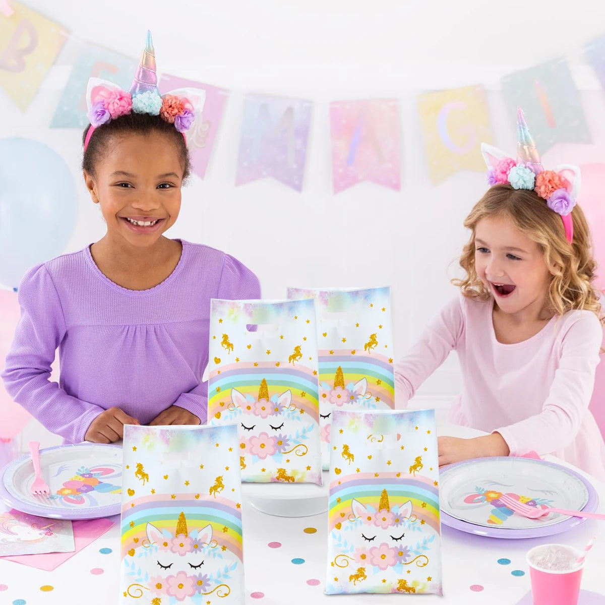Unicorn Handbag Candy Bags Birthday Party Decoration Kids Gift Packing Bag Happy 1st Birthday Baby Shower Girl Party Supplies