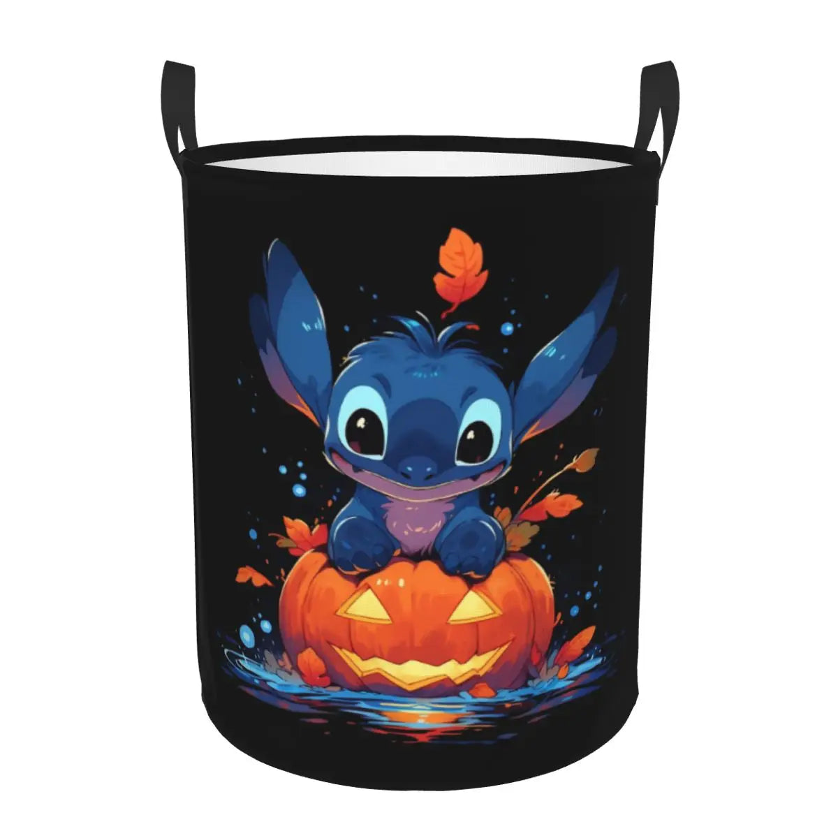 Customized SLilo And Stitch Cartoon Laundry Hamper Large Storage Basket Anime Kids Nursery Toy Organizer