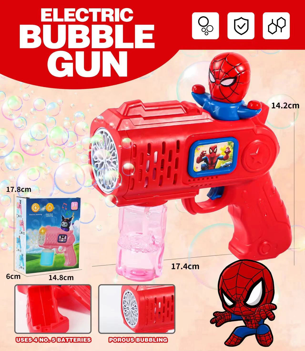 Stitch Hello kitty Bubble Gun Toys For Kids Soap Bubbles Children Party Games Summer Outdoor kids Electric Bubble machines Gift