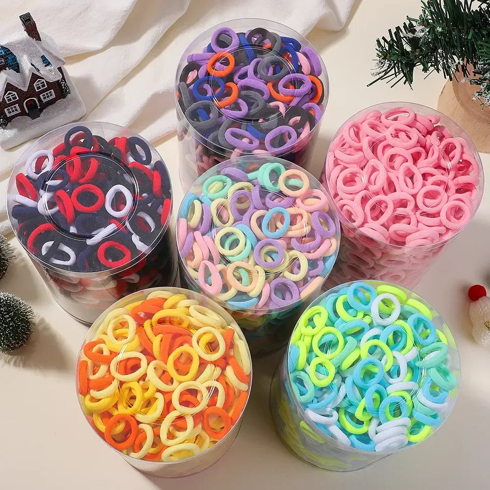 50/100/300pcs Kids Elastic Hair Bands Girls Sweets Scrunchie Rubber Band for Children Hair Ties Headband Baby Hair Accessories