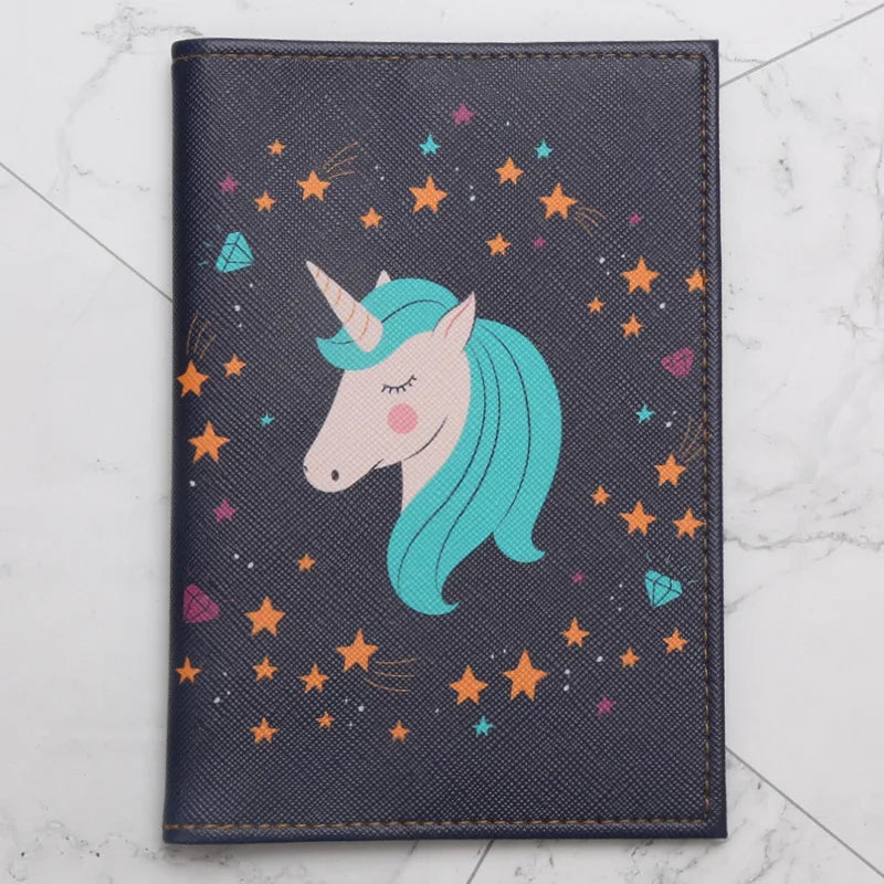 Anime Cartoon Passport Cover Women Girls ID Bank Card Address Holder Boarding Travel Accessories PU Leather Passport Case Wallet