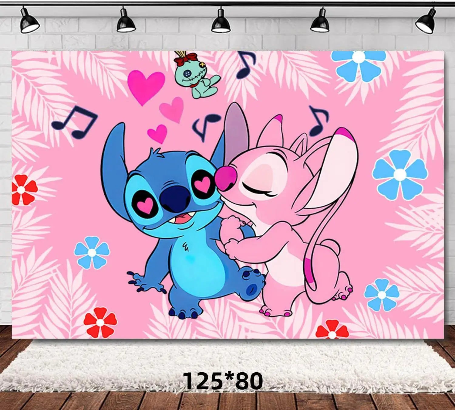 New Lilo&Stitch Birthday Party Supplies Baby Shower Girl's Favorite Digital Cartoon Balloon Set Backdrop Holiday DIY Decoration