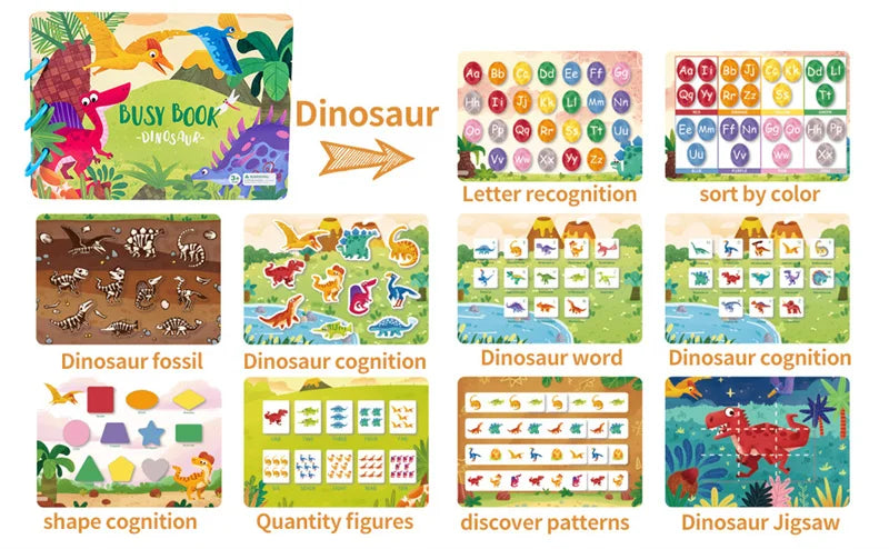 Montessori Busy Book For Kids 2 3 4 Years Preschool Kids Learning Toys Toddlers Activity Book Montessori Baby Toys Book