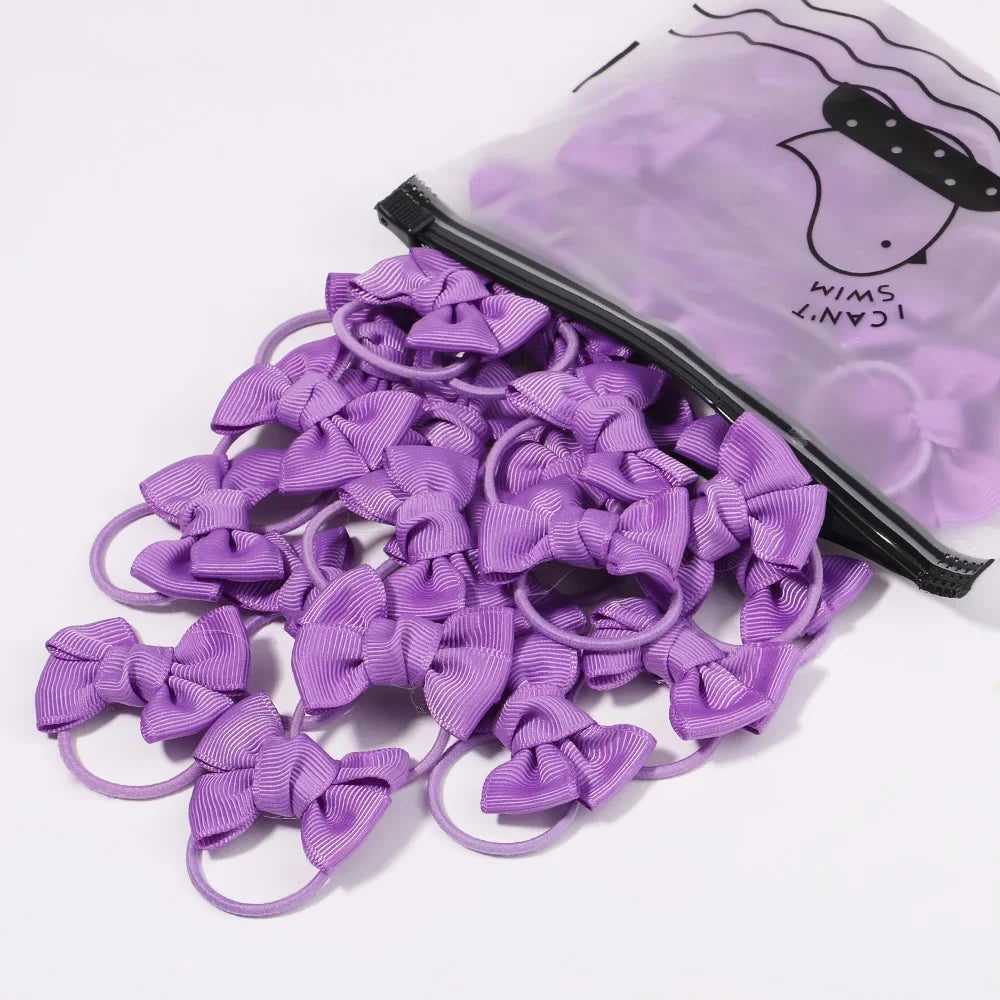 5Pcs Children Hair Ties Headdress Girls Scrunchies Elastic Hair Band Kids Hair Rope Bow Rubber Band Set Baby Accessories