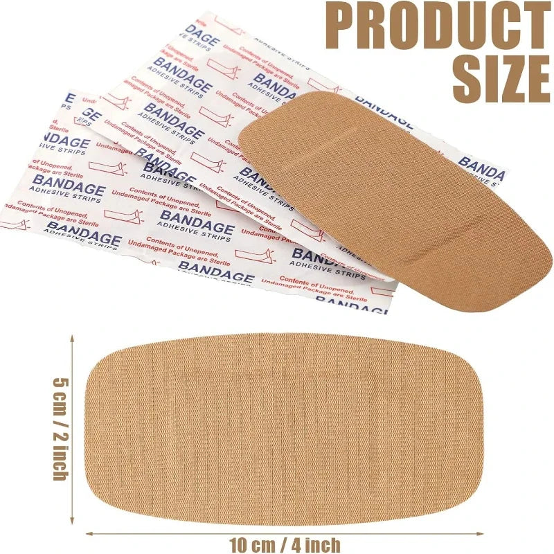 10Pcs Large Elastic Bandaid Hand Back Knee Joint Wound Hemostatic Bandage Outdoor Travel Medical Dressing Patch Sticking Plaster