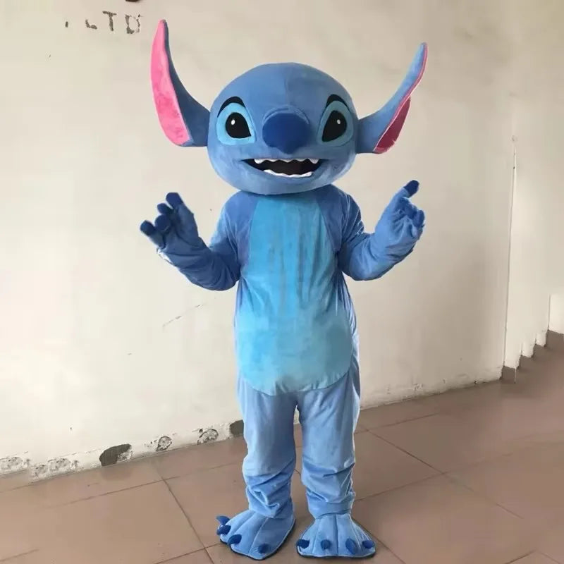 Blue Lilo & Stitch Mascot Costume Mouse Mickey Minnie Cartoon character Cosplay Advertising Fancy Dress Animal Carnival Party Su
