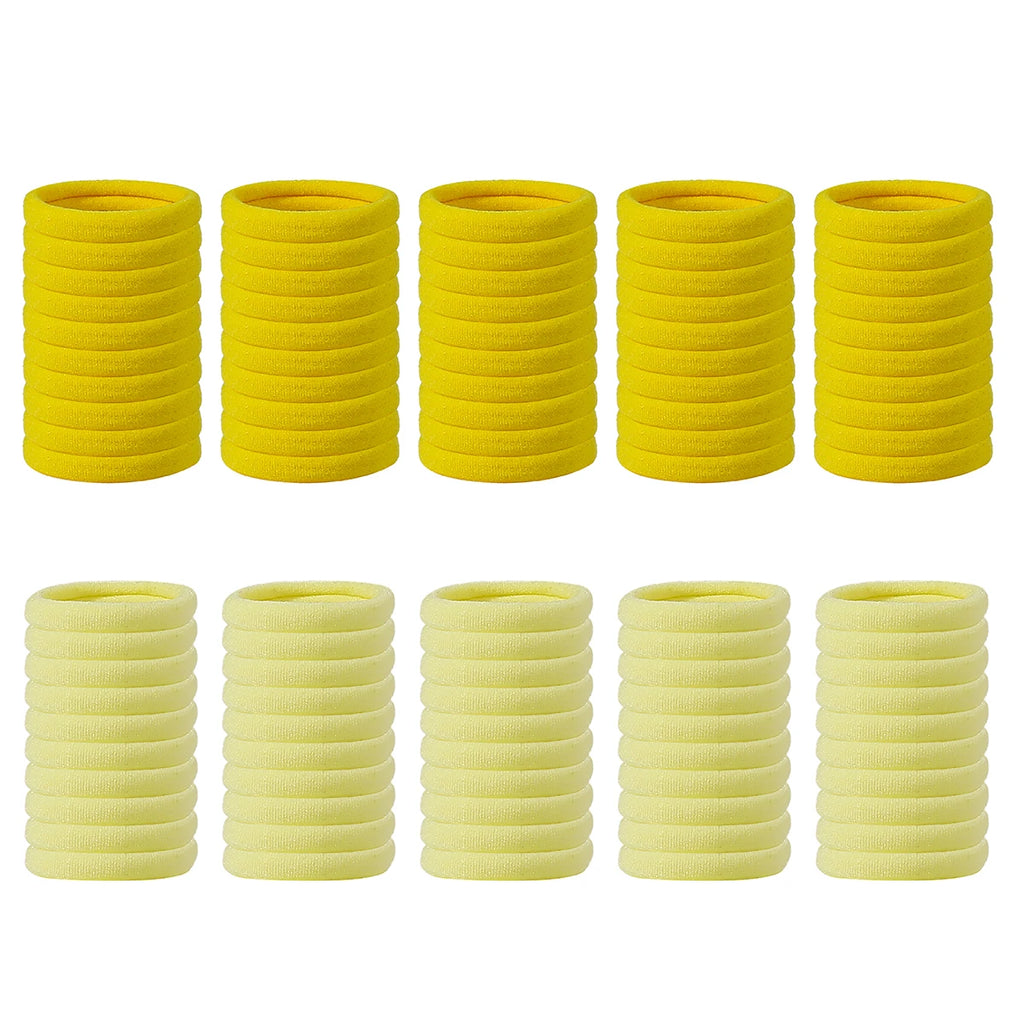 50Pcs/Set Girls Colorful Nylon Elastic Hair Bands Women Rubber Bands Headband Scrunchie Kids Ponytail Holder Hair Accessories