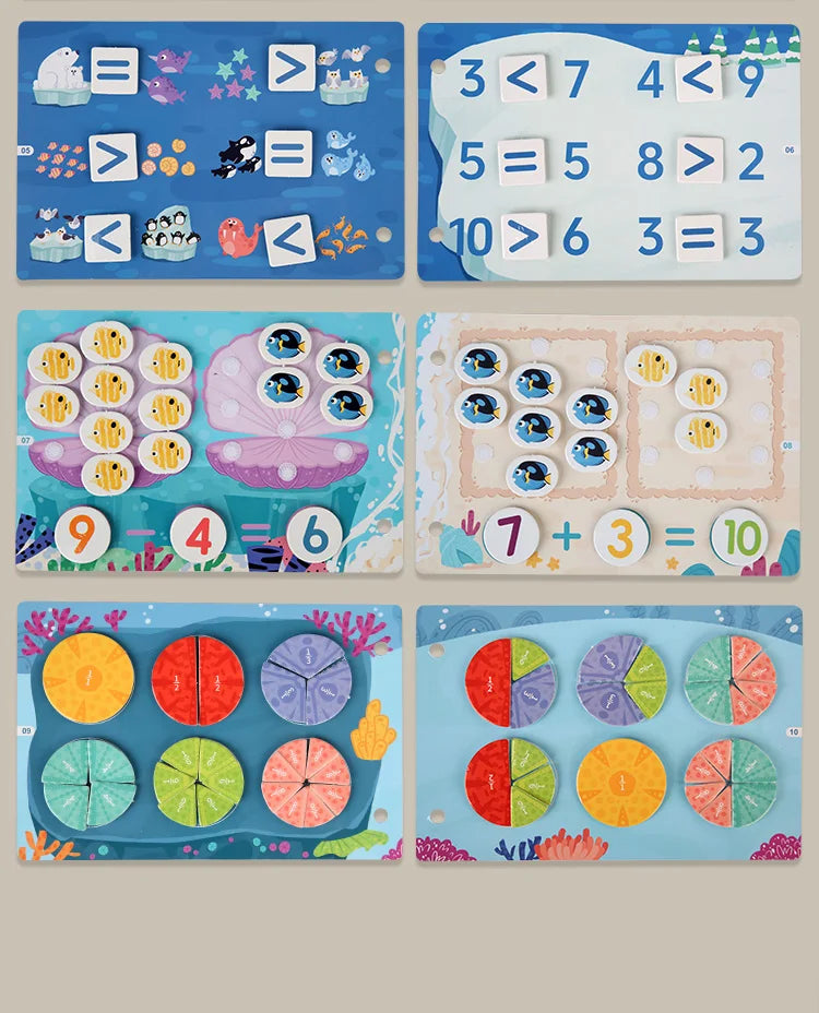 Busy Book for Kids, Animals Vehicles Dinosaurs Stickers, Matching Number & Letter Games, Interactive Learning Activity Book