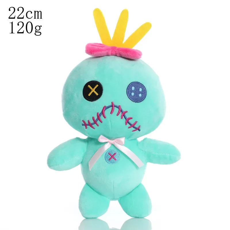 New Blue Pink Lilo & Stitch Hug The Duck Doll Cartoon Angel Plush Toy Cute Anime Soft Stuffed Kawaii Children's Birthday Gift