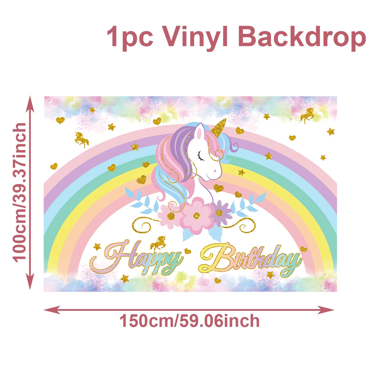 Rainbow Unicorn Disposable Tableware Happy 1st Birthday Party Decorations Kids Favors Gifts Unicorn Baby Shower Girls Supplies