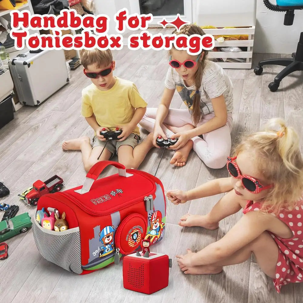 Musical Toy Storage Bag Travel Carrying Bag for Toniebox Organizer Case Storage Holder Box for Tonies Characters & Audio Player