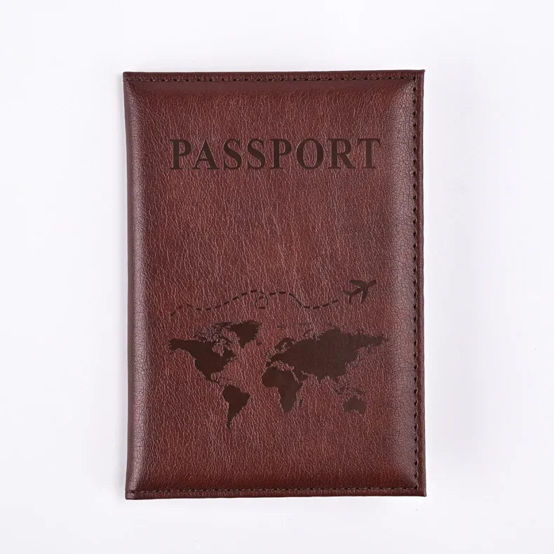 Unisex Airplane Passport Cover Women Men Travel Passport Case Leather Pink Cute Passport Wallet Purse Girl Card Holder Bags