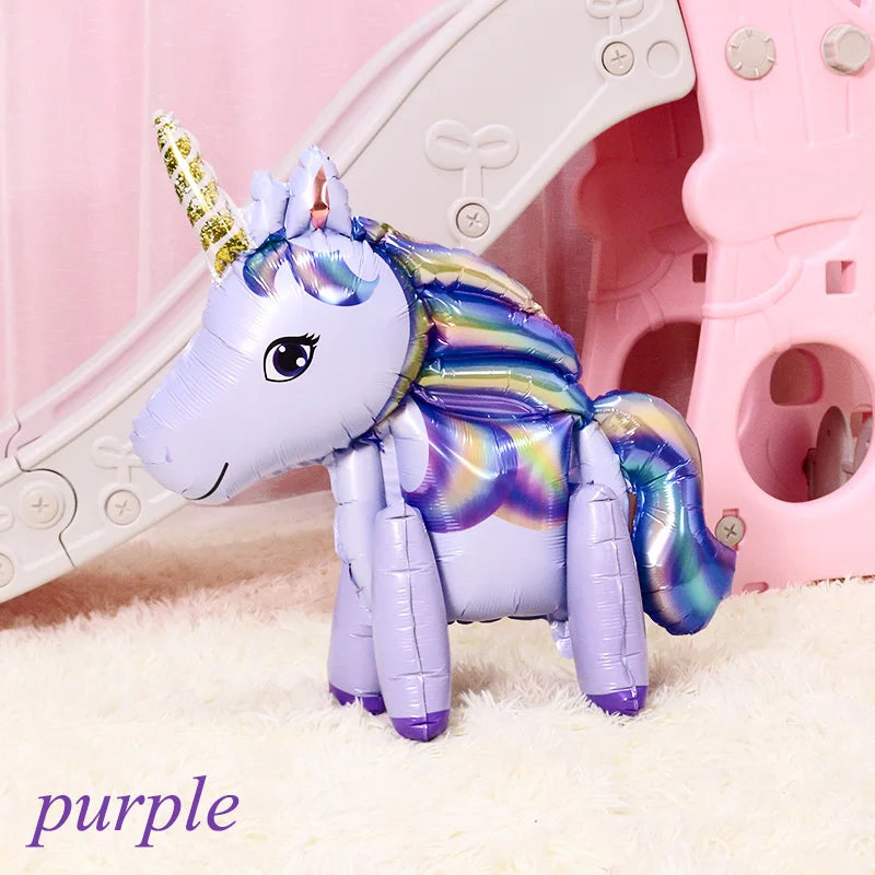 Baby Shower 3D Giant Unicorn Balloon Inflatable Rainbow Horse Balloons Kid Toy Unicorn Birthday Party Decoration Ballon Supplies
