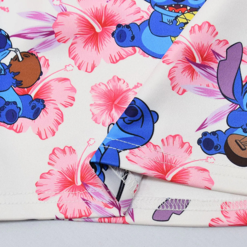 Lilo and Stitch Baby Girls Lilo Stitch Cosplay Princess Dress Kids Birthday Christmas Party Costume Summer Clothes Bow Sundress