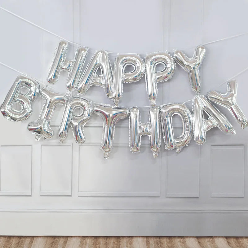 Balloons Party Supplies Birthday Decoration Happy Anniversary Baby Shower Girl Boy Gender Reveal Children's Blue Foil Balloon