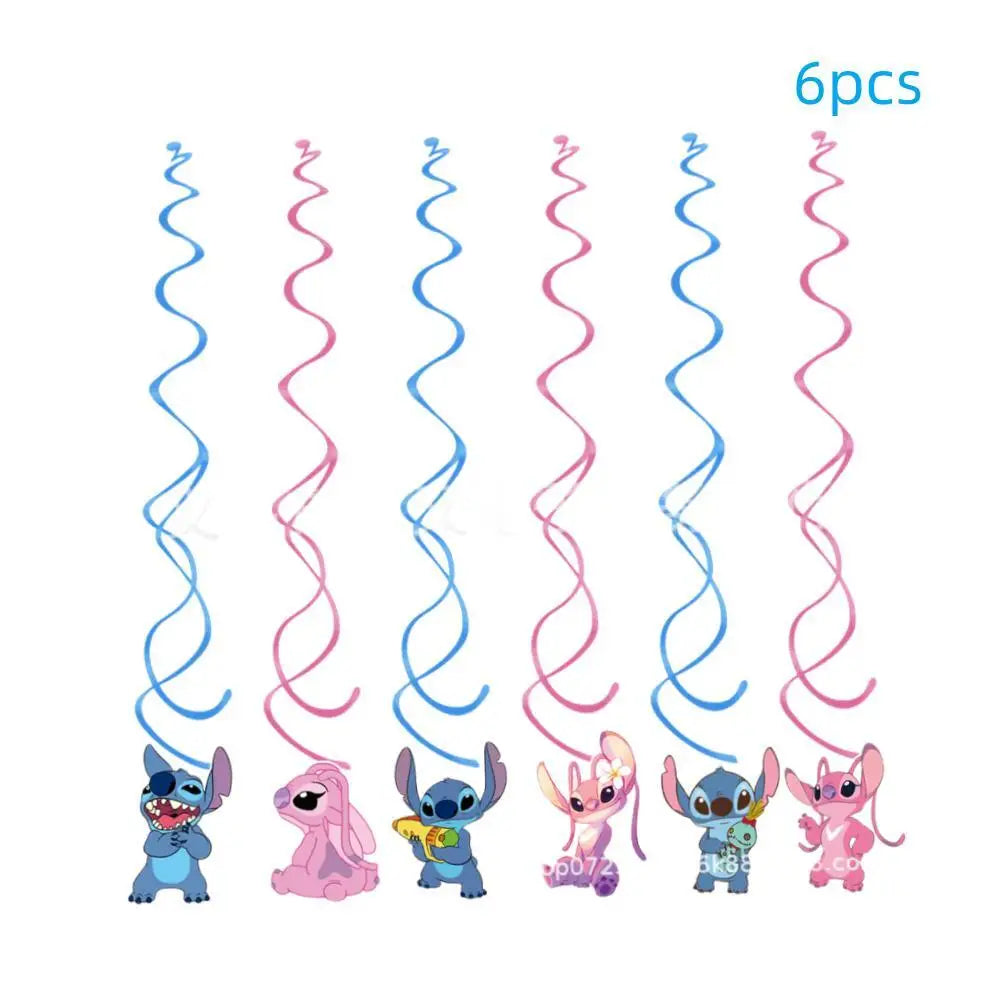 New Lilo&Stitch Birthday Party Supplies Baby Shower Girl's Favorite Digital Cartoon Balloon Set Backdrop Holiday DIY Decoration