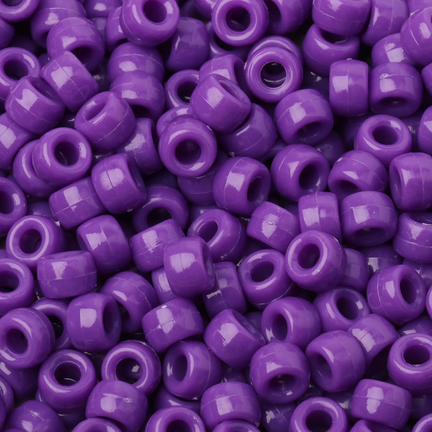 100pcs Luminous Pony Beads 6x9mm Acrylic Beads Big Hole Spacer Beads For Diy Craft Jewelry Charms Bracelets Making Hair Supplies