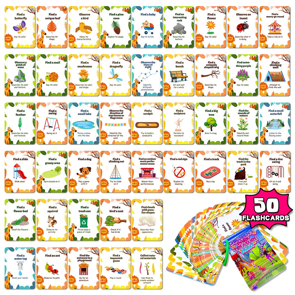 50Pcs/Set Cognition Learning Card Funny Memory Flash Cards Early Education Educational Toys For Children Kids