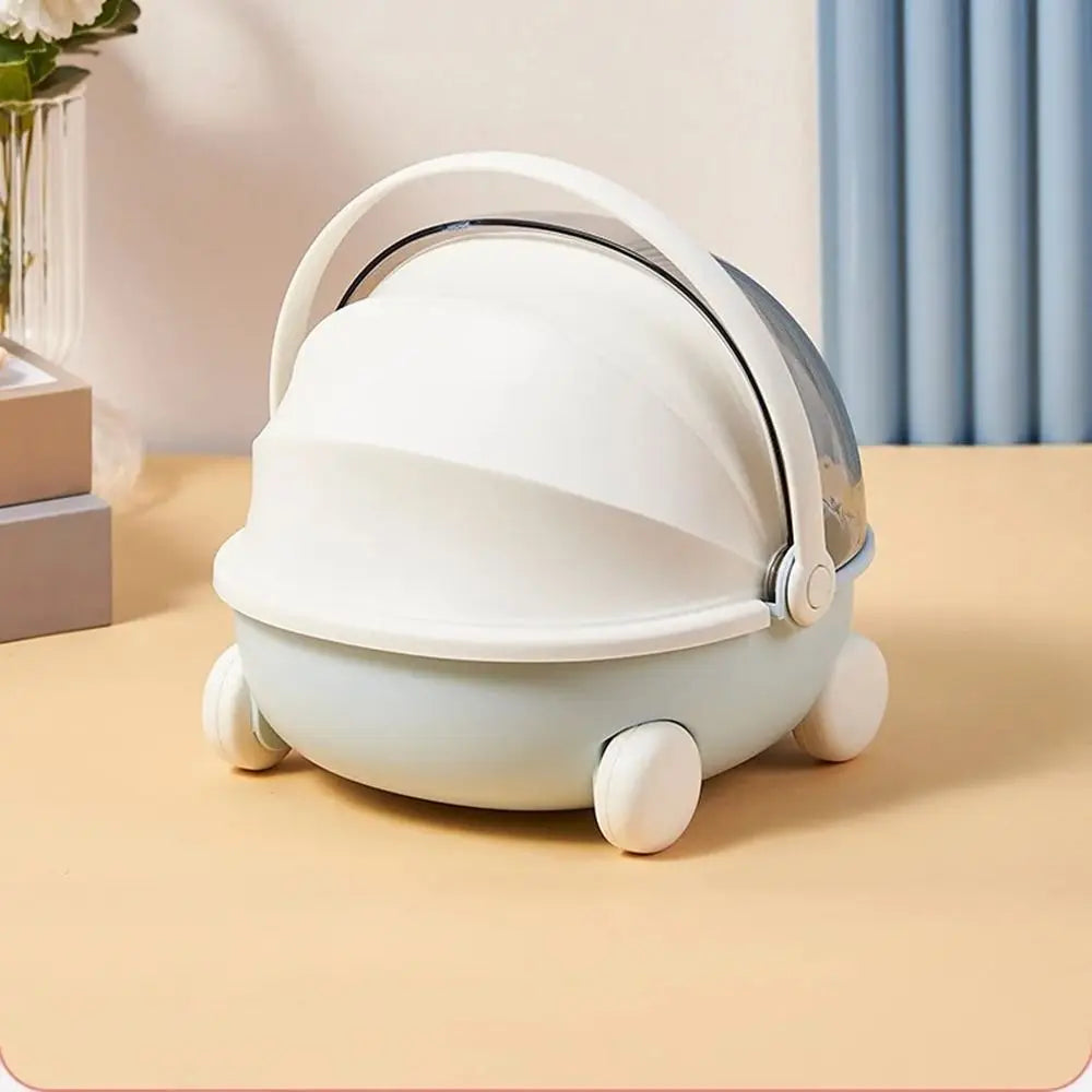 Cute Baby Cradle Shape Desktop Storage Box Doll Baby Bed for Labubu Storage Container Storage Trunks