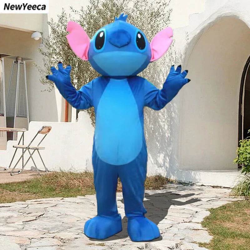 New Blue Lilo & Stitch Mascot Costume Anime Cartoon Character Advertising Fancy Dress Animal Carnival Party Adult Cosplay Suits